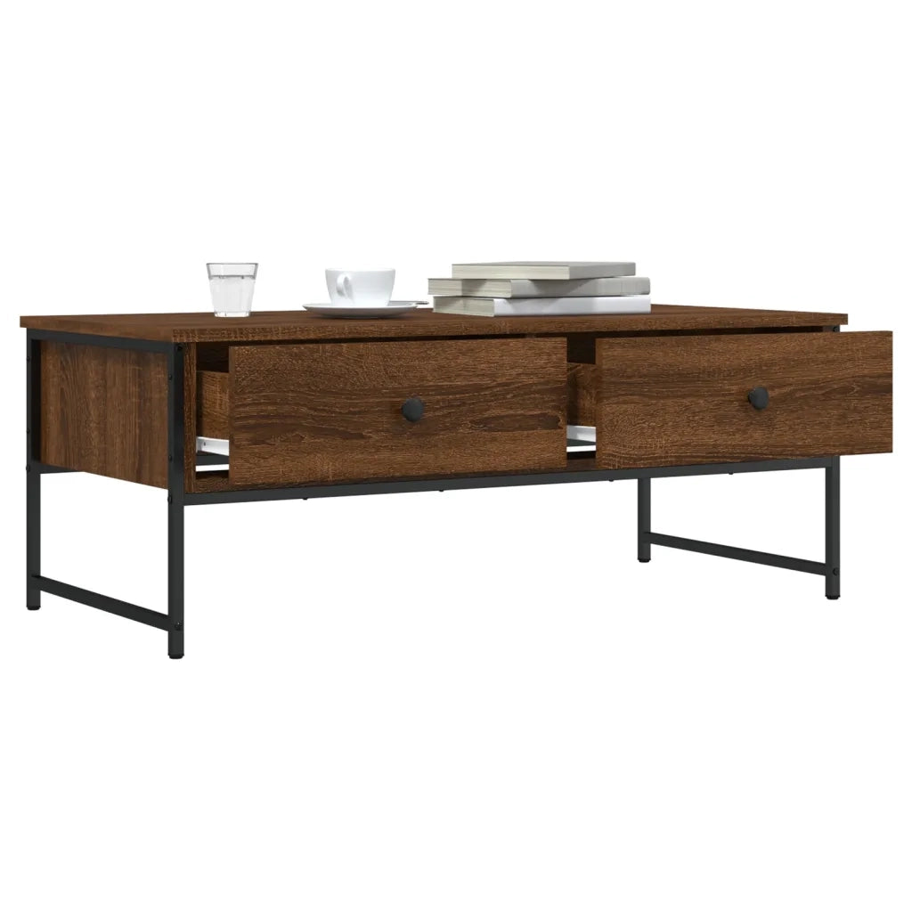 Tavolino Salotto Rovere Marrone 101x49x39,5cm Legno Multistrato 837741
