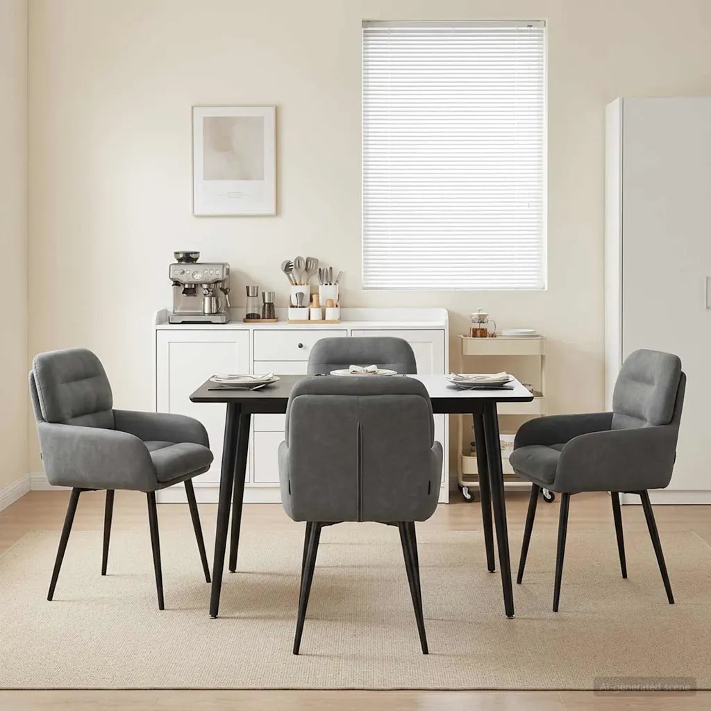 Sedie da pranzo 4 pcs Velluto (V) Grigio Scuro 3428238