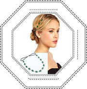 Accessorio per capelli in stile bohemien per donne e ragazze - verde - accessorio di tendenza per capelli