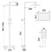 Set Doccia Da Incasso Rea Tom Gold