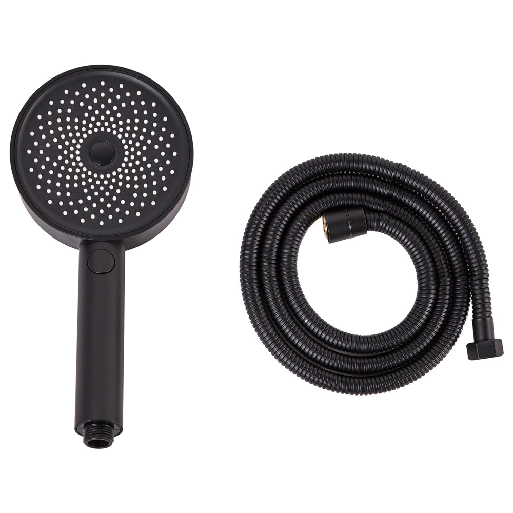 Set doccia con tubo 4 modalità di spruzzo Metallo nero classico moderno