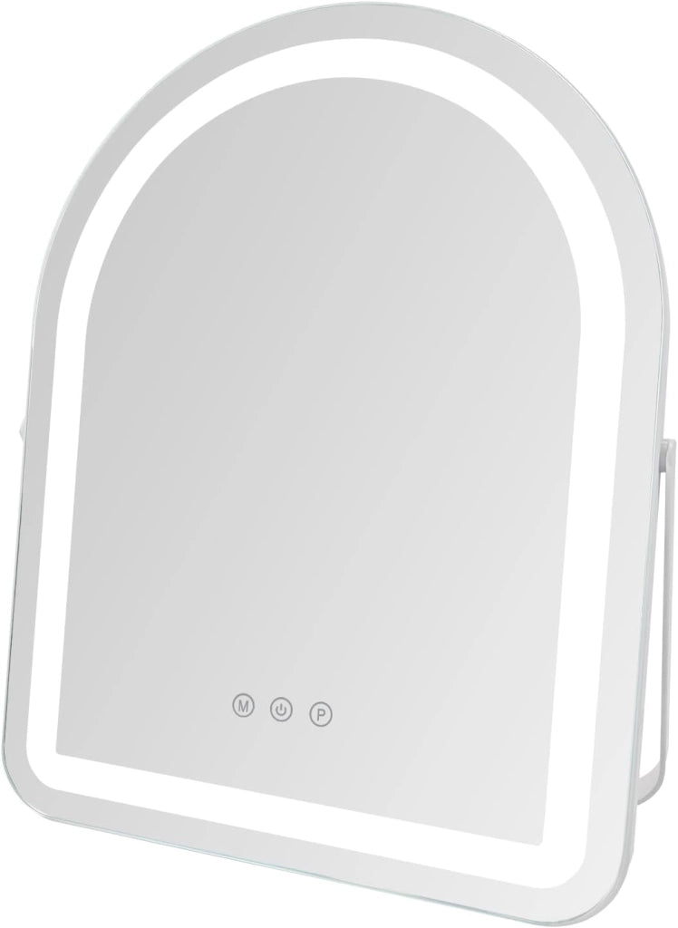 ZMH Specchio per il trucco illuminato a LED 35x45cm 3 modalità di illuminazione regolabili con una semplice pressione