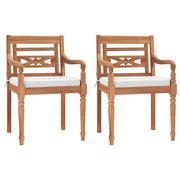 Sedie Batavia 2 pz con Cuscini in Legno Massello di Teak cod mxl 5974