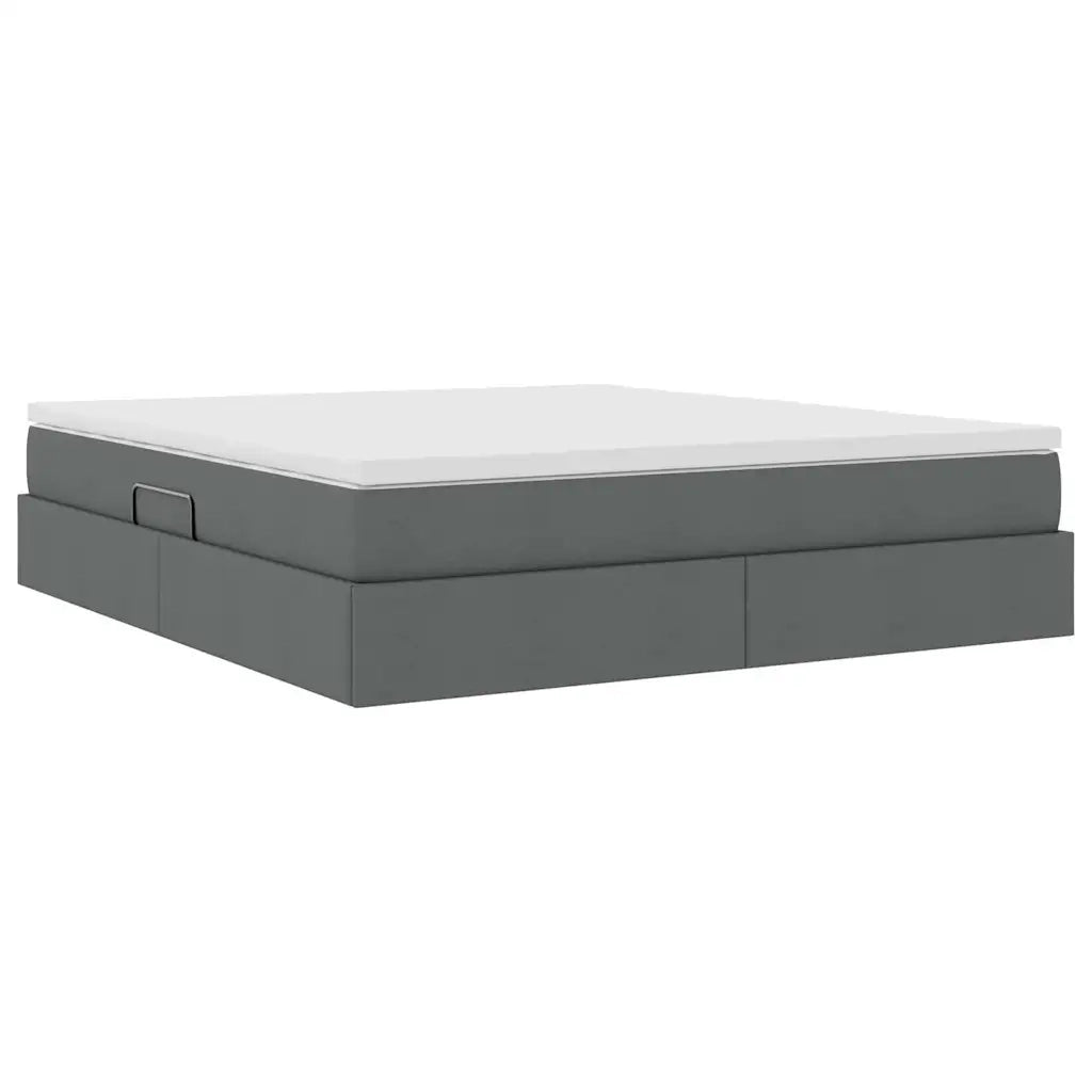 Letto con contenitore e materasso Grigio scuro 180 x 200 cm 3370243