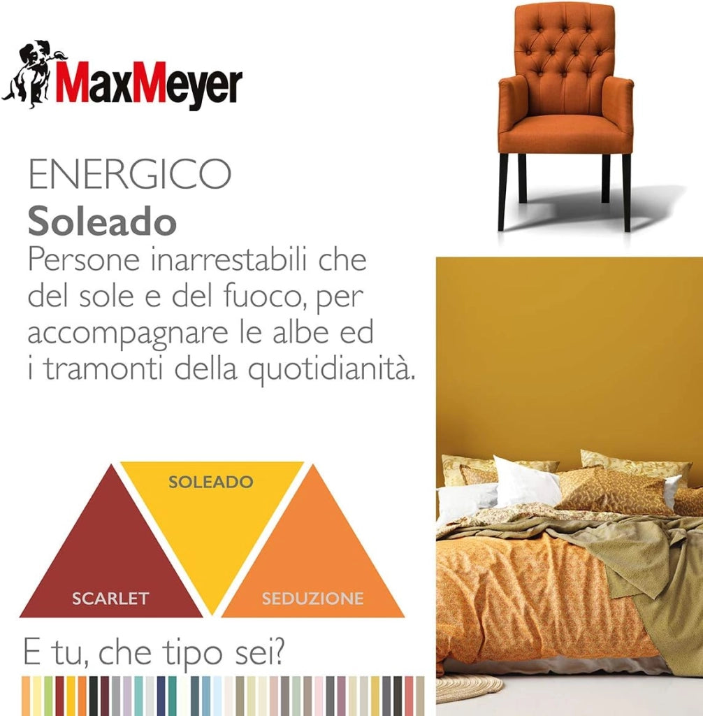 Idropittura Colorata Superlavabile per Interni HomeColor, Colore Soleado, 2.5L