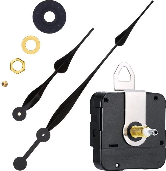Orologio Quartz con alta forza motrice, meccanismo di sostituzione con aghi da 30 cm per orologi DIY (nero, altezza cassa 2,3 mm)
