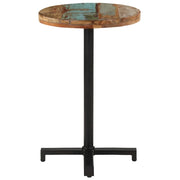 Tavolo da Bistrot Rotondo Ø50x75 cm Legno Massello di Recupero 320287