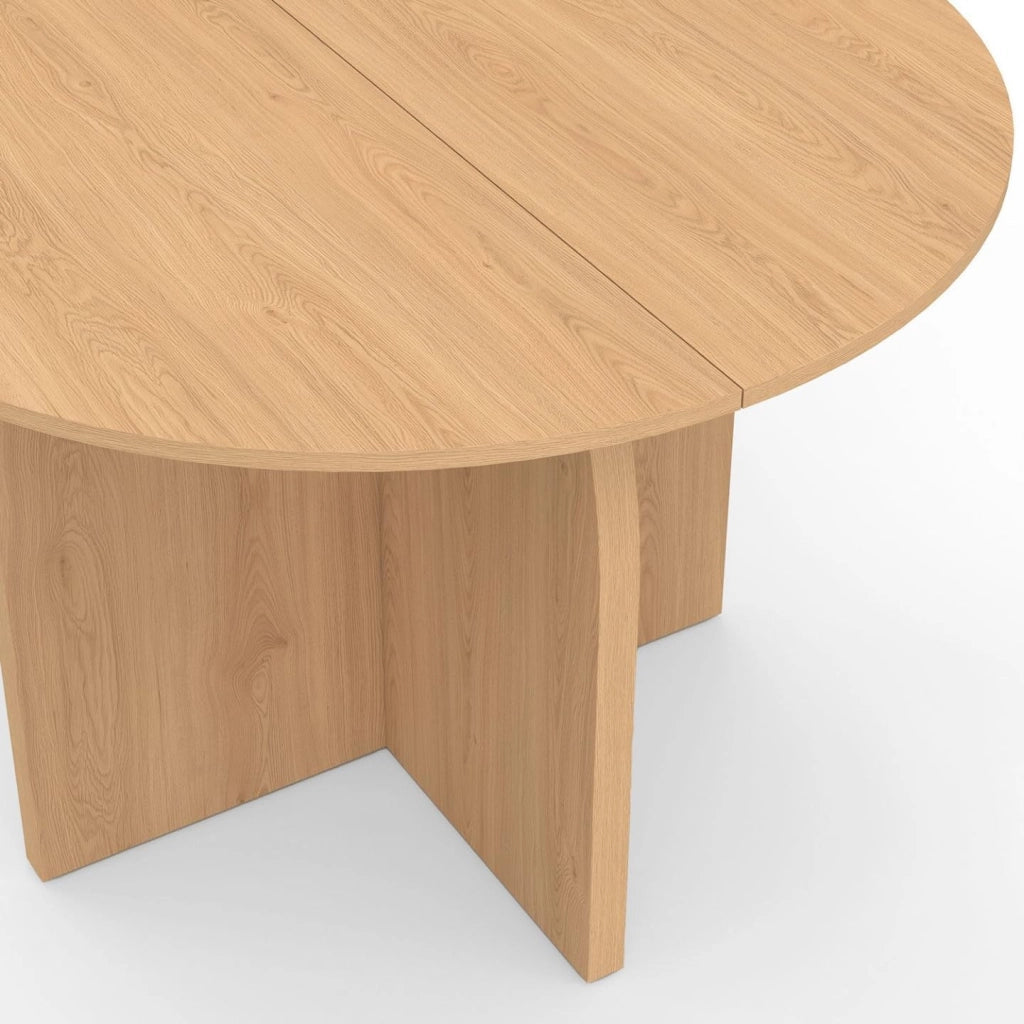 Tavolo da pranzo fisso rotondo ABY 6 persone in legno effetto faggio 110 cm