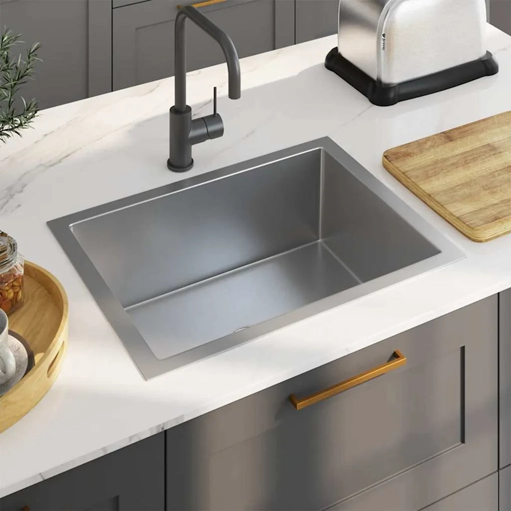 Lavello da Cucina Lavorato a Mano con Filtro in Acciaio Inox CFW6911432