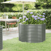 Letto Giardino Acciaio Zincato 100x100x68cm Grigio 319054