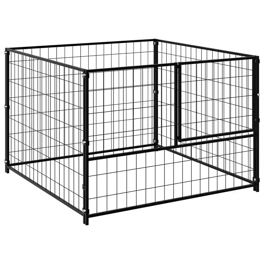 Gabbia per Cani Nera 100x100x70 cm in Acciaio cod mxl 49328