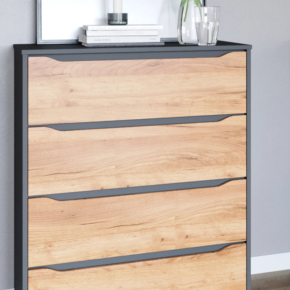 Vicco Credenza Quercia dorata/antracite 48 x 101.6 cm con cassetti