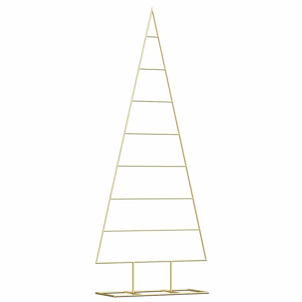 Albero di Natale in metallo con supporto Oro 150 cm