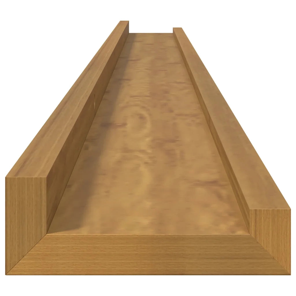 Scaffale da parete 2 pcs Beige 115 x 9 x 3 cm Legno multistrato