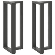 Set di 2 gambe regolabili per tavolo da bar a forma di T 50 x 35 x 100 cm in acciaio antracite 02_0057352