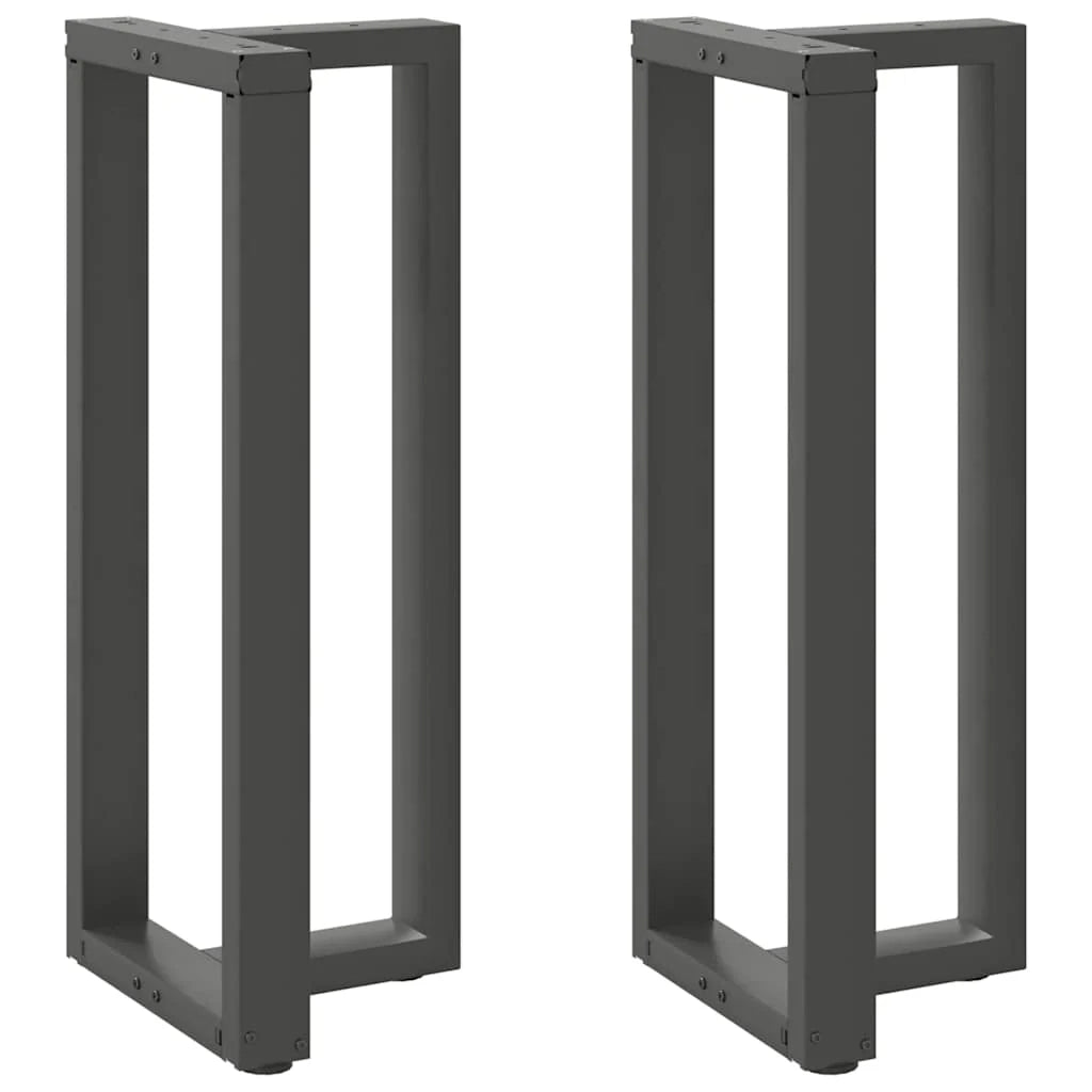 Set di 2 gambe regolabili per tavolo da bar a forma di T 50 x 35 x 100 cm in acciaio antracite 02_0057352