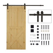 Kit per porte scorrevoli ¨C zephmum ¨C 2 m, nero, metallo, max 100 kg