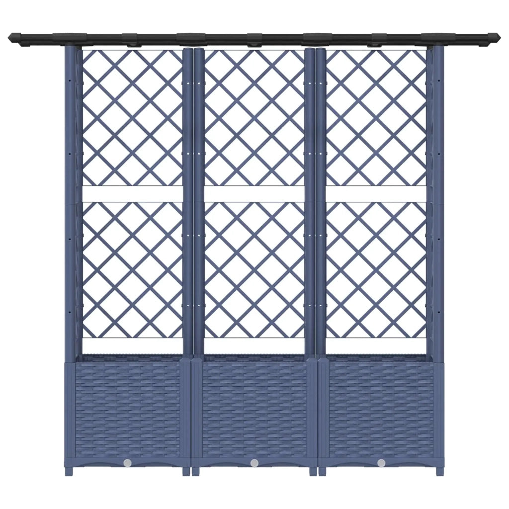 Letto Rialzato con Griglia e Tetto Grigio 162,5 x 40 x 138 cm 42032567