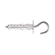 TASSELLO LEGGERO IN NYLON CON VITE A GANCIO AD OCCHIELLO APERTO AD ESPANSIONE CON DADINO CONICO ED A - Ø12X45 - M5  - TEF