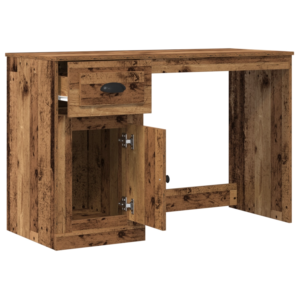 Scrivania  con ripostiglio in legno antico 50x115x75 cm in legno ingegnerizzato