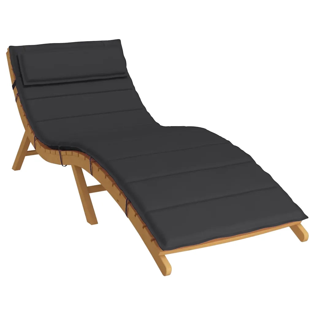 Cuscino per Lettino Nero 180x60x4 cm in Tessuto Oxford 361859