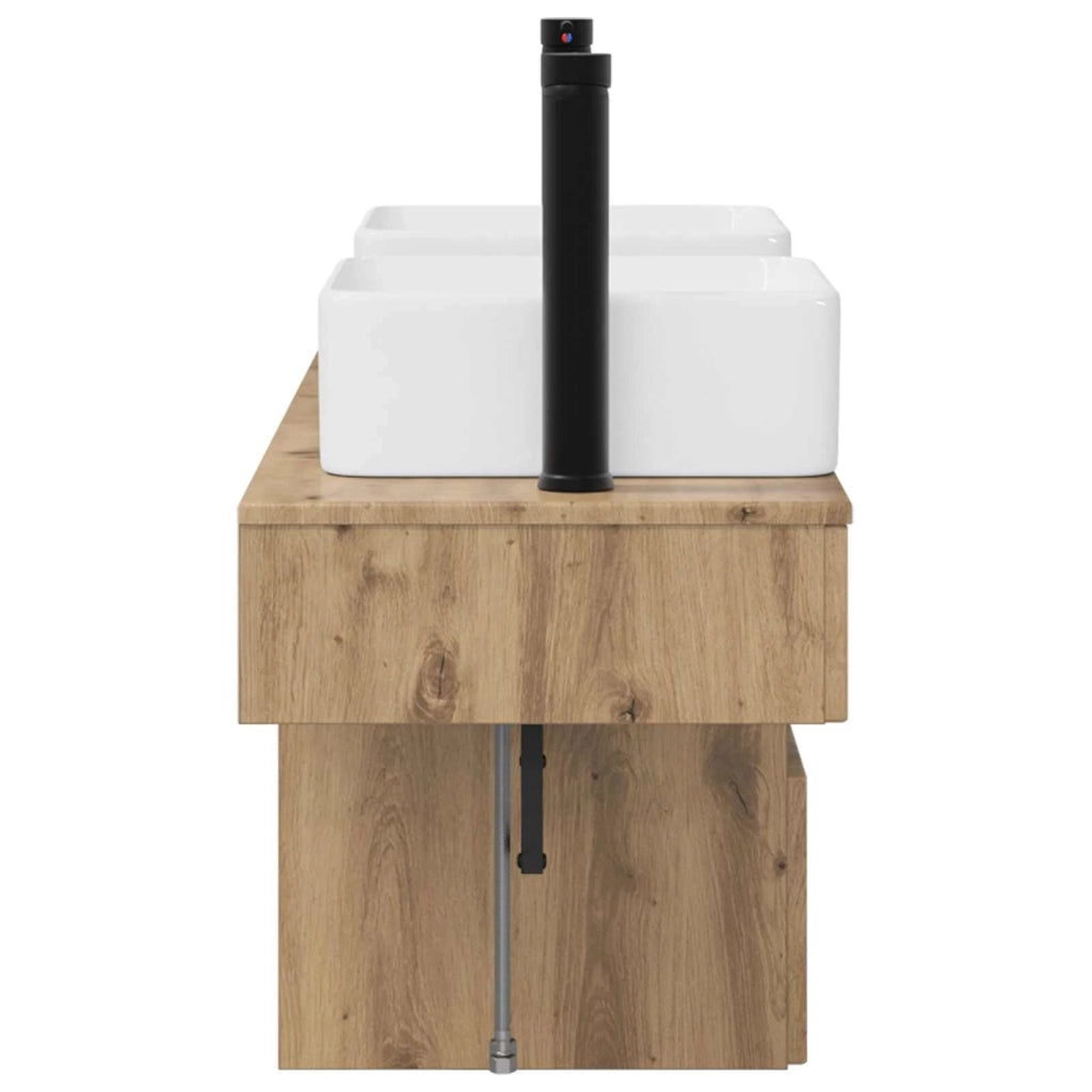 Set di mobili per il bagno 3 pz Rovere Artigianale 3405606