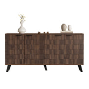 Credenza con 4 Ante e Ripiani Regolabili per Soggiorno Sala da Pranzo in Pannelli di Particelle 160;5 × 35;5 × 78 cm Legno Scuro