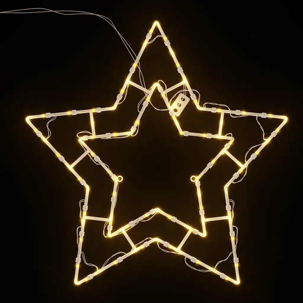 Luci di Natale Stella Silhouette 2 pz 50 LED Bianco Caldo 4019595