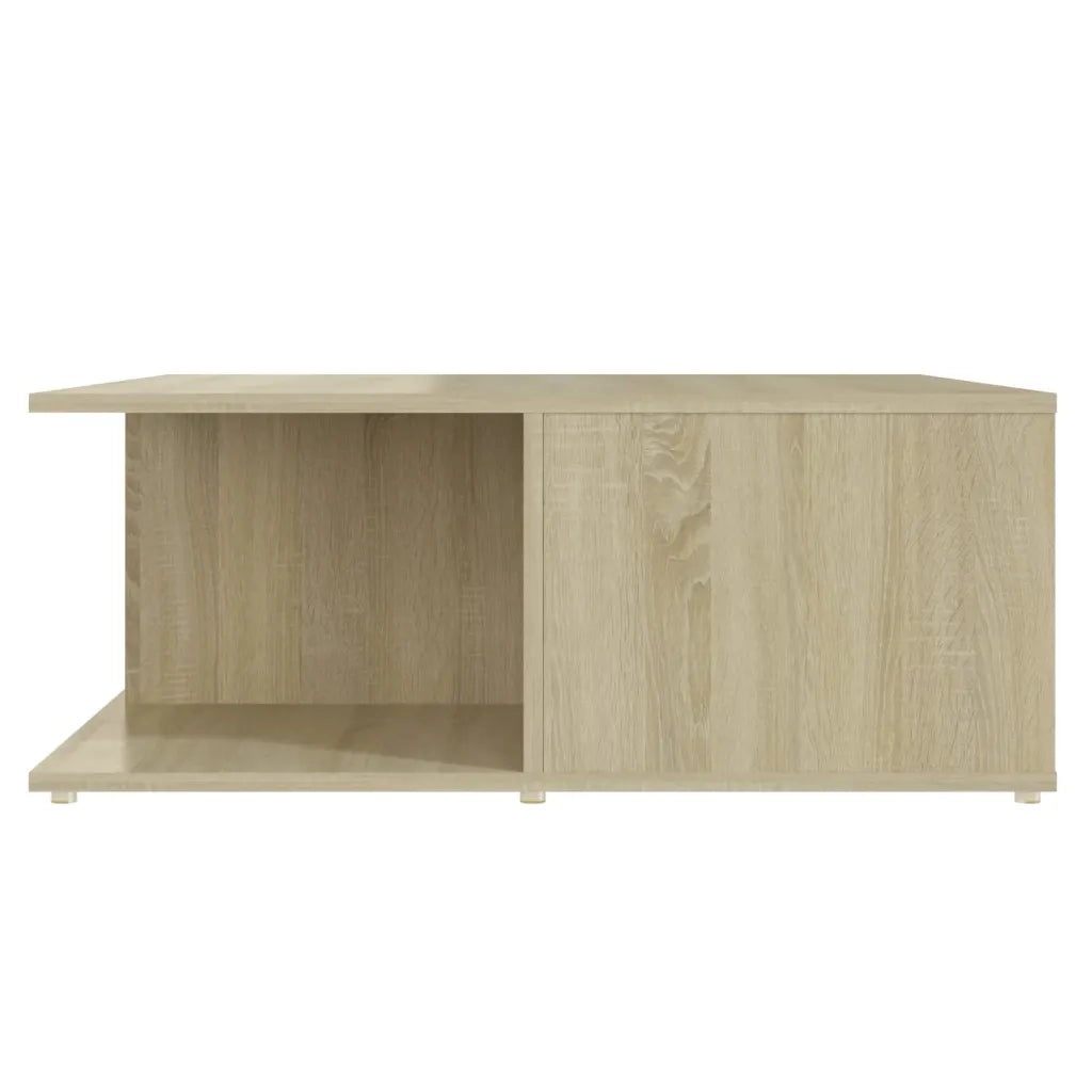 Tavolino Salotto Bianco e Rovere Sonoma 80x80x31cm Multistrato 806881