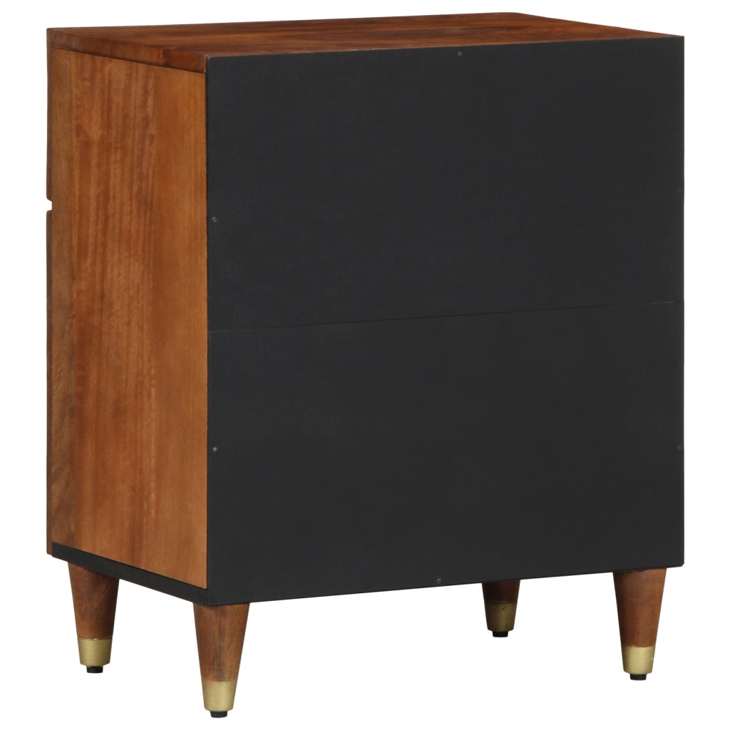 Comodino Marrone miele Legno massello 50 x 33 x 60 cm Durevole