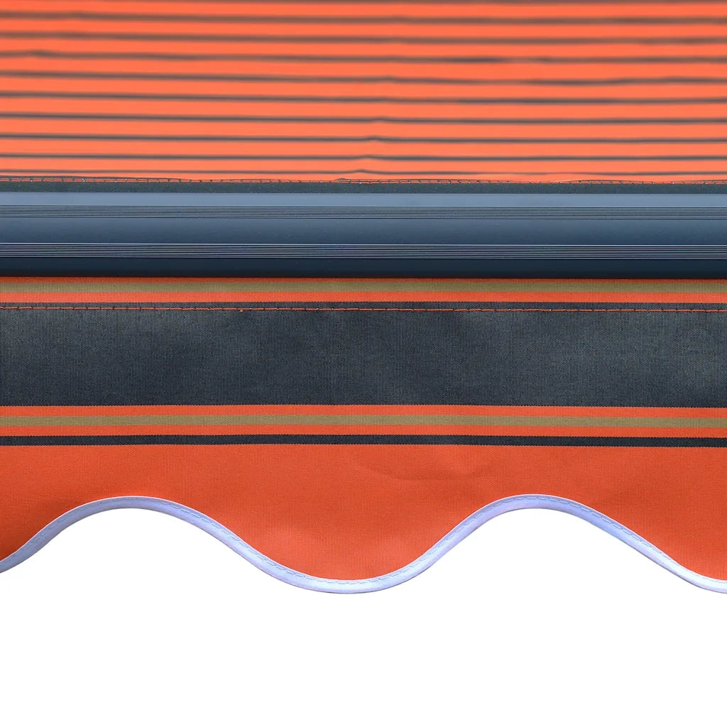 Tenda da Sole Retrattile con LED-Tenda parasole per Patio 350x250 cm Arancione e Marrone 158852