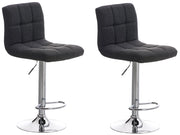 Set di 2 sgabelli Peru in tessuto grigio scuro