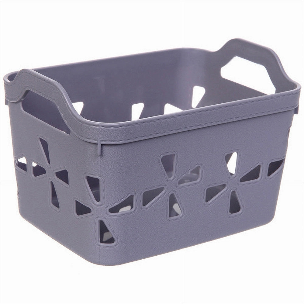Trade Shop - Cesto Portaoggetti Cestino Porta Tutto Con Maniglie 21x15x14cm Assortiti 10724 -