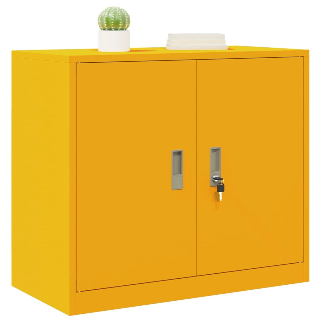 Armadio Giallo senape 80 x 40 x 70 cm Acciaio 891679