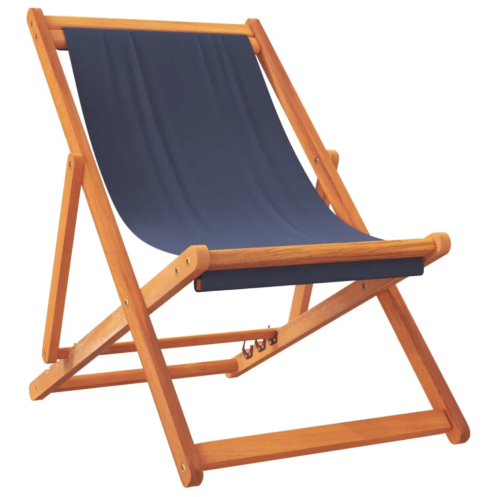 Sedie da Spiaggia Pieghevoli 2 pz | Sedie da Esterno in Tessuto Blu