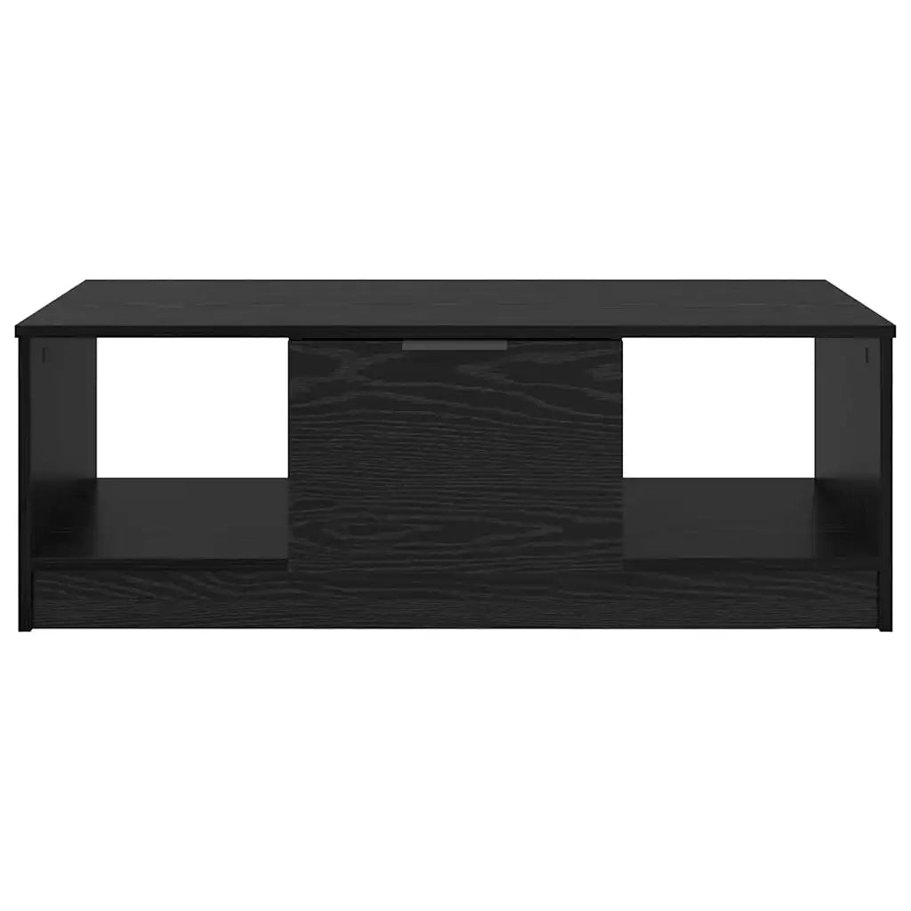 Tavolino da salotto con cassetto Rovere Nero 102 x 50 x 36cm