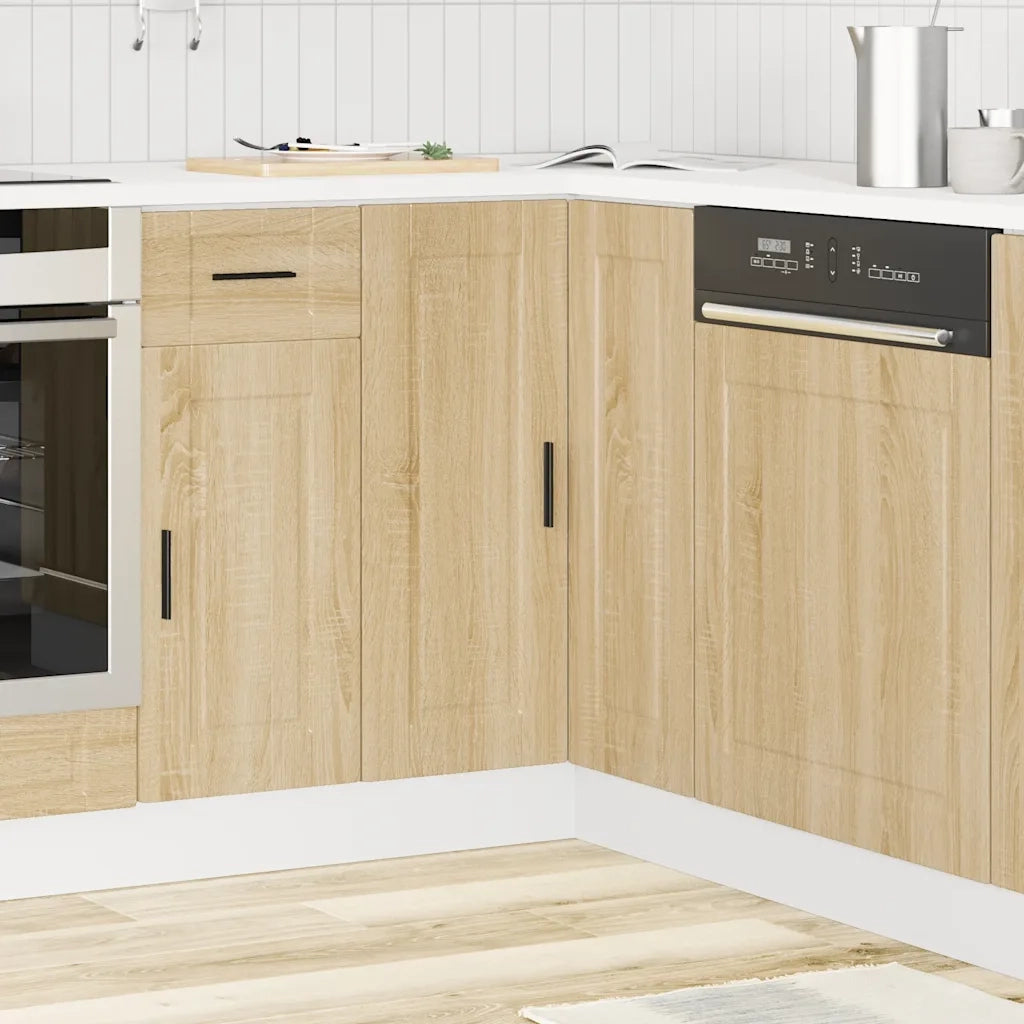 Base ad Angolo Cucina Porto Rovere Sonoma in Legno Multistrato 853990