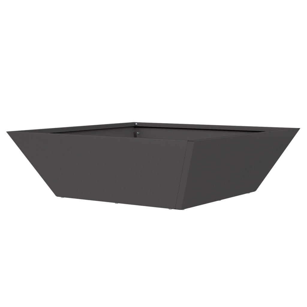 Set di Fioriere in Plastica Nera 50 x 50 x 15 cm
