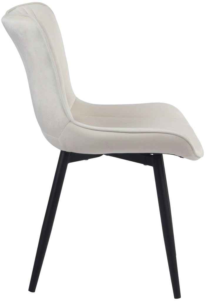 Sedia Brady crema,Velluto