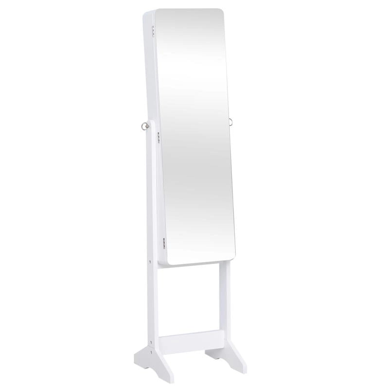 ARMADIO PORTAGIOIE CON SPECCHIO CON LUCI LED 30X146X36CM BIANCO