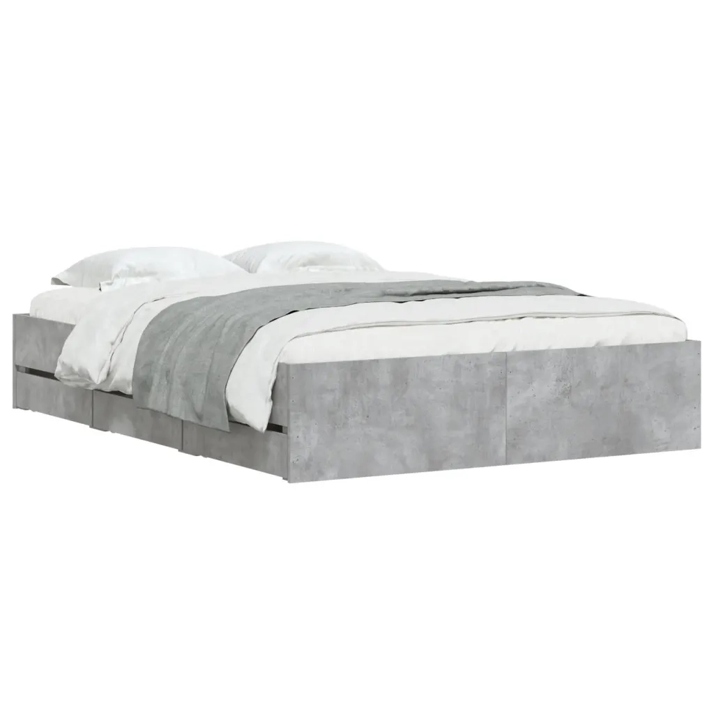 Giroletto Cassetti Grigio Cemento 120x190 cm Legno Multistratocod mxl 85506