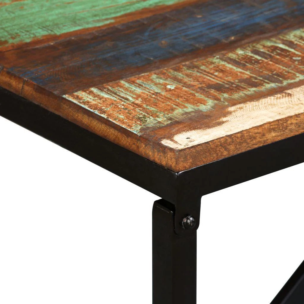 Panca/pouf/sgabello/panca mobile 110 cm in legno massello di recupero 3002127