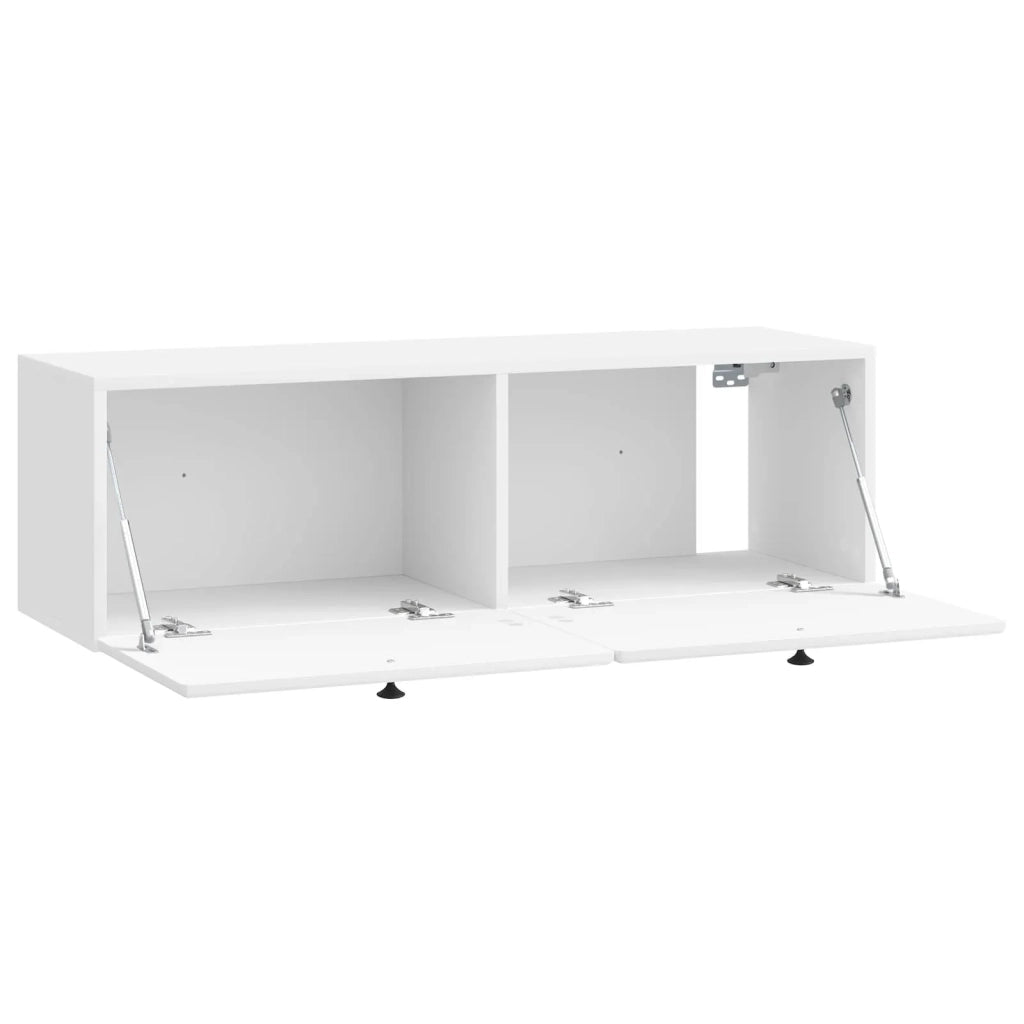 Mobile Porta TV da Muro 98 x 31 x 30 cm Bianco Lucido 899239
