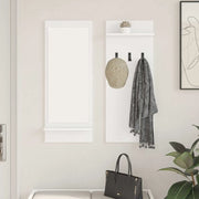 vidaXL Appendiabiti a muro Bianco 70 x 10 x 90 cm Legno multistrato