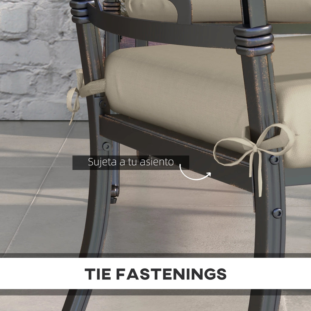 Set di 4 Cuscini per Sedie da Pranzo ¨C zephmum ¨C Beige 47x47x7cm