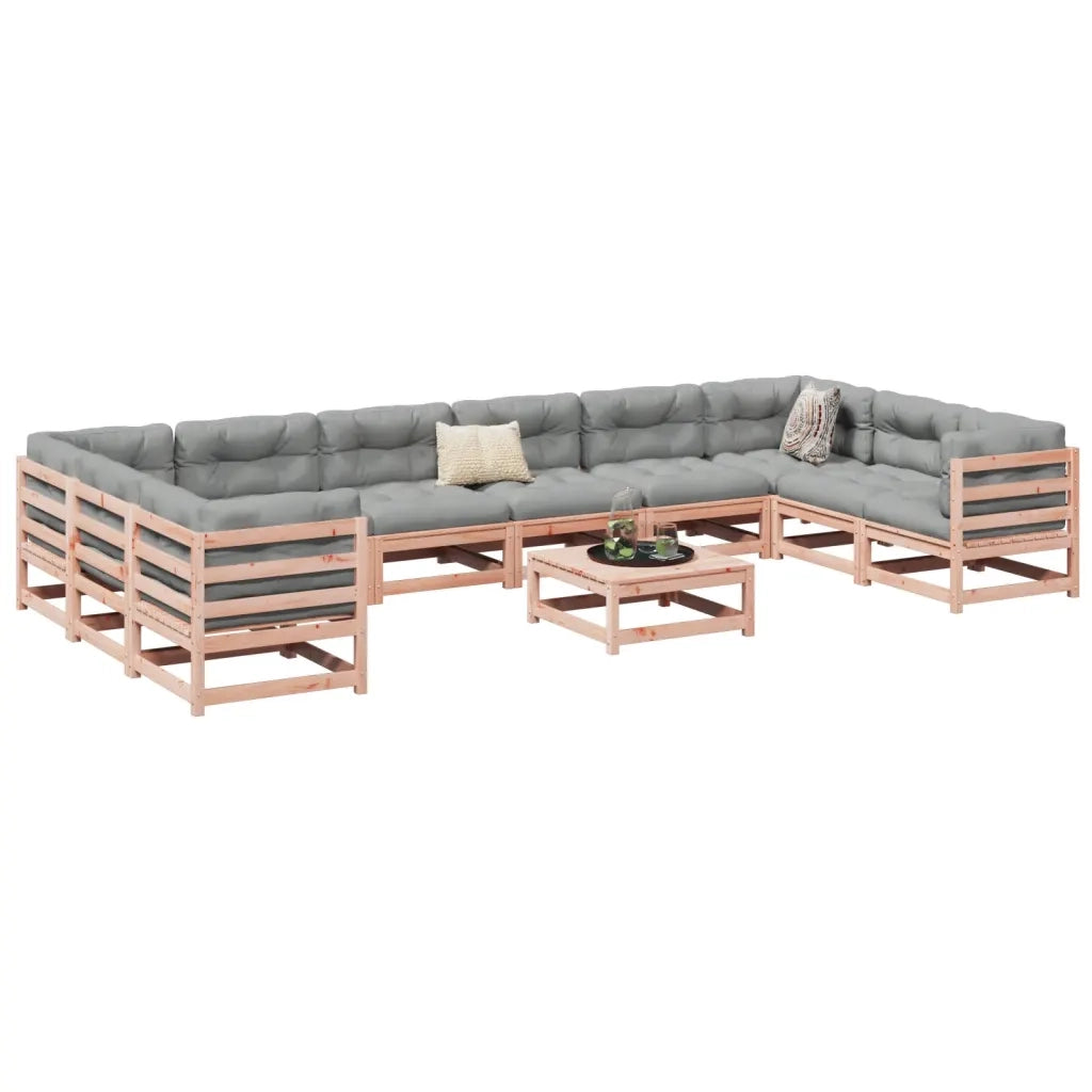 Set Divani da Giardino 11 pz in Legno Massello Abete Douglas 3299646