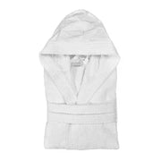Accappatoio bianco 100% cotone taglia M con tasche cappuccio e cintura