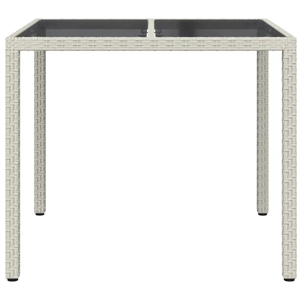 Tavolo da Giardino Bianco 90 x 90 x 75 cm polyrattan 362535