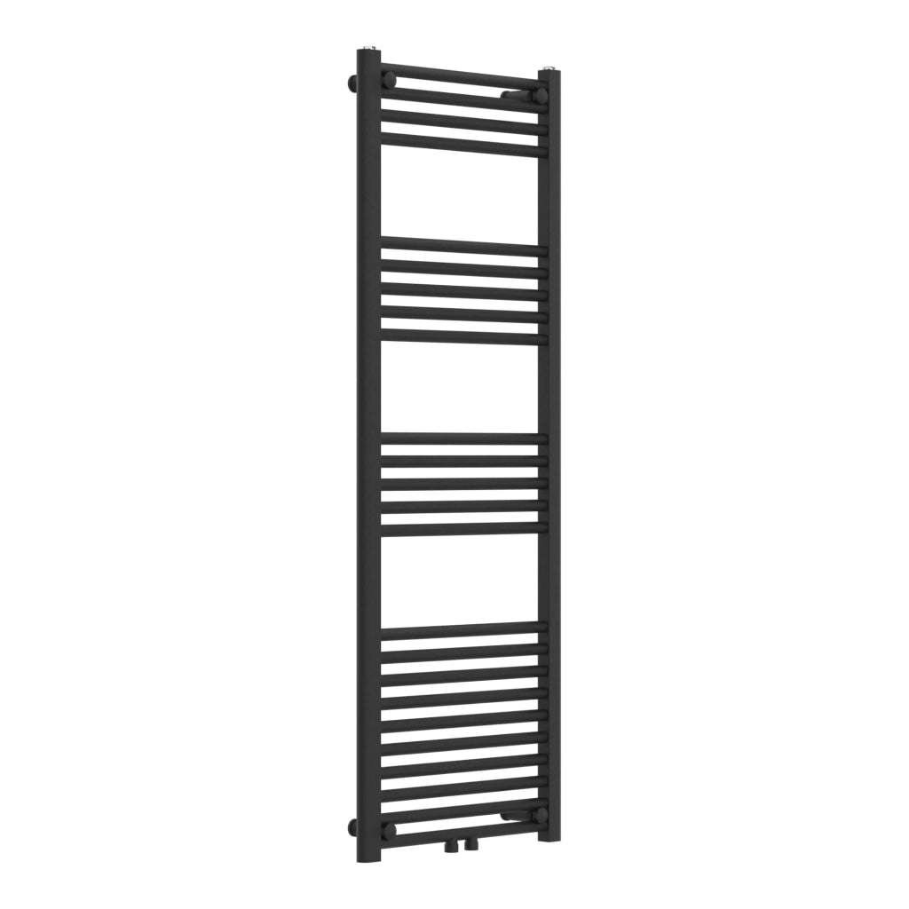 Radiatore scaldasalviette per il riscaldamento del bagno 140 x 50 cm acciaio nero 03_0010422