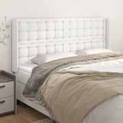 Testiera ad Orecchio-Testata con Orecchie Bianco 163x16x118/128 cm in Similpelle 361766